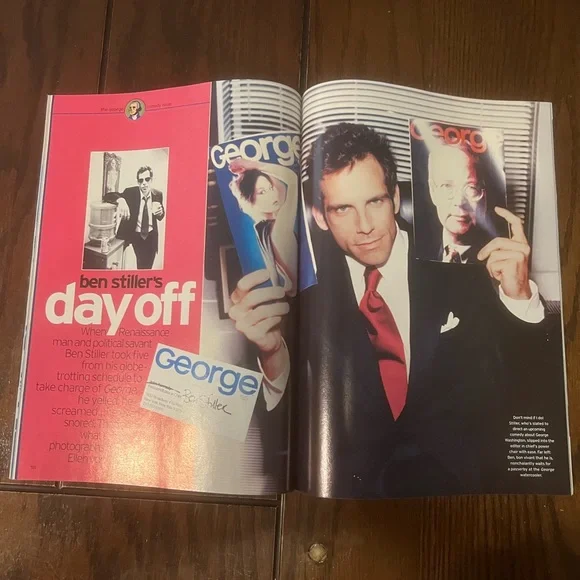 George Magazine August 1999 Vol.IV No.8 Issue Political Humor Ben Stiller Cover - Picture 10 of 10